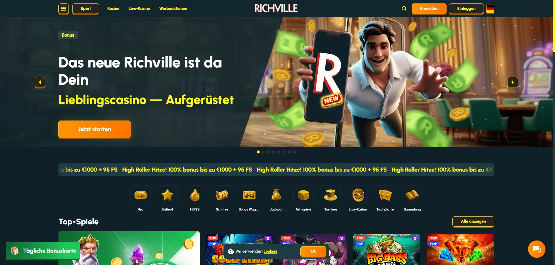 Richville Casino Österreich Übersicht – Willkommensbonus und Auszahlungen 2026